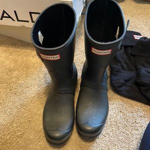 Hunter boots with fleece insert